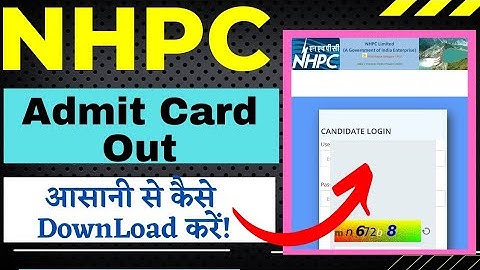 NHPC JE Admit Card 2022 | How To Download NHPC JE Admit Card | NHPC admit card Download in 2 Minute