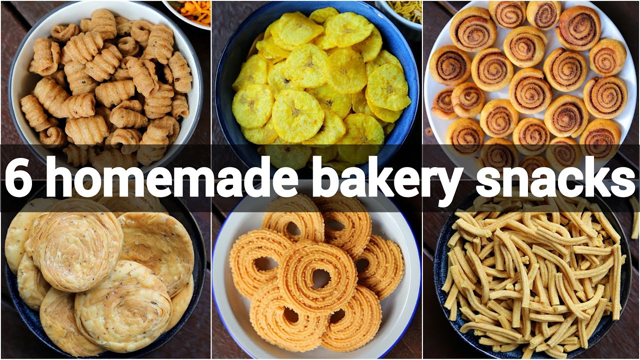6 homemade bakery snacks for kids | crispy evening tea time snacks | jar snacks | Hebbar | Hebbars Kitchen