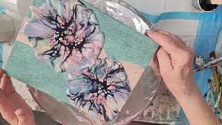 BEAUTIFUL MULTI TECHNIQUE ACRYLIC FLUID ART #embellished  art  # bloom blowout #fluid  acrylic art