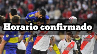 ¿A que hora se juega el SUPERCLASICO entre Boca y River?