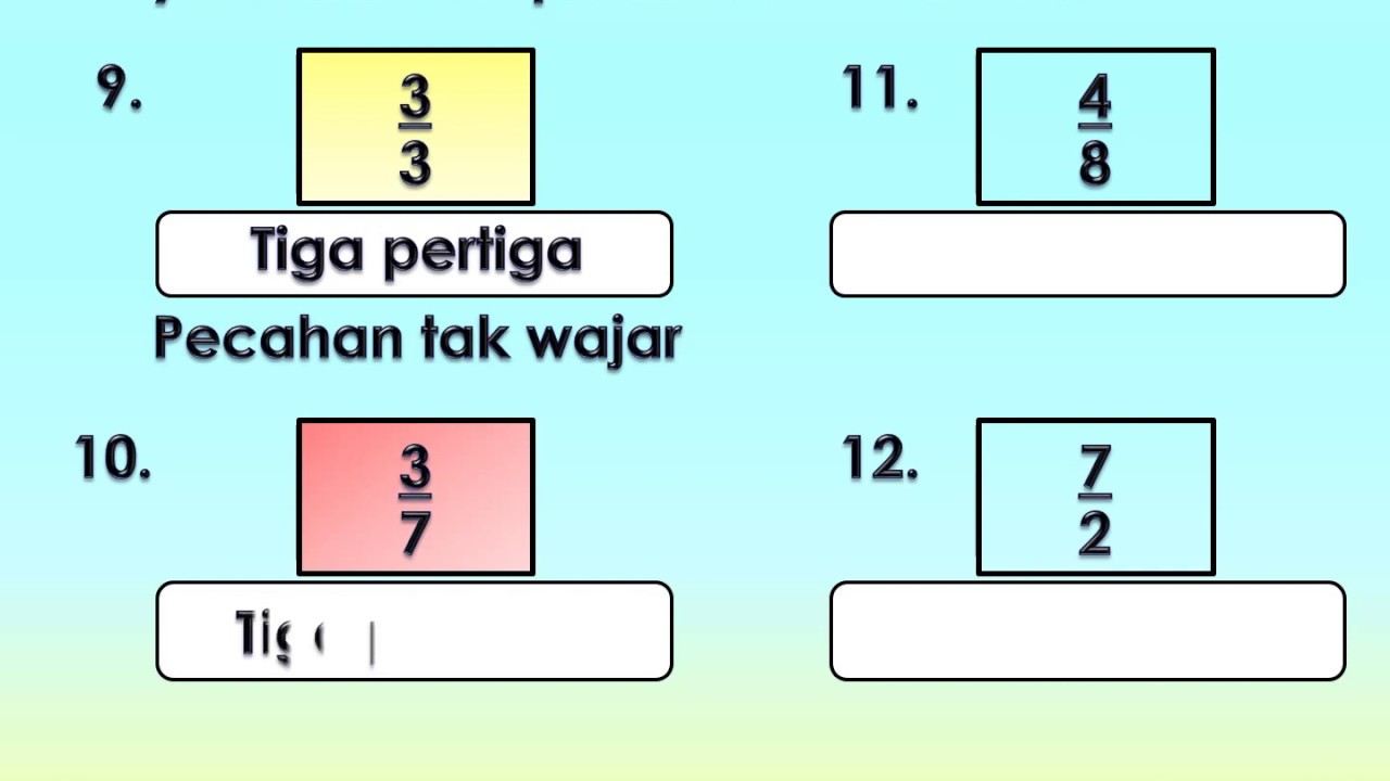 Pecahan setara tahun 3