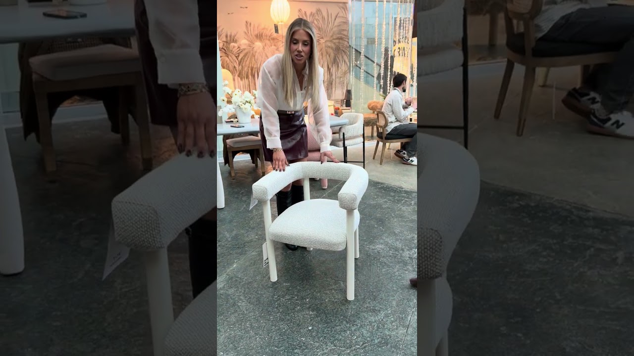 Jackie Cream Outdoor Textured Dining Chair