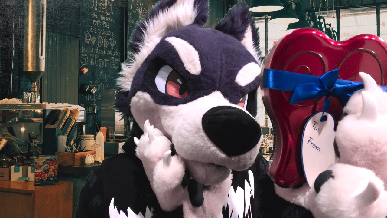 Видеоролик с фурри-анимацией: Макс на свидании за кофе в День святого Валентина (тихий голос, рол...