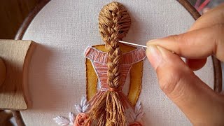 Girl and hair embroidery || Doll embroidery tutorial || Embroidery for beginners  Let’s Explore