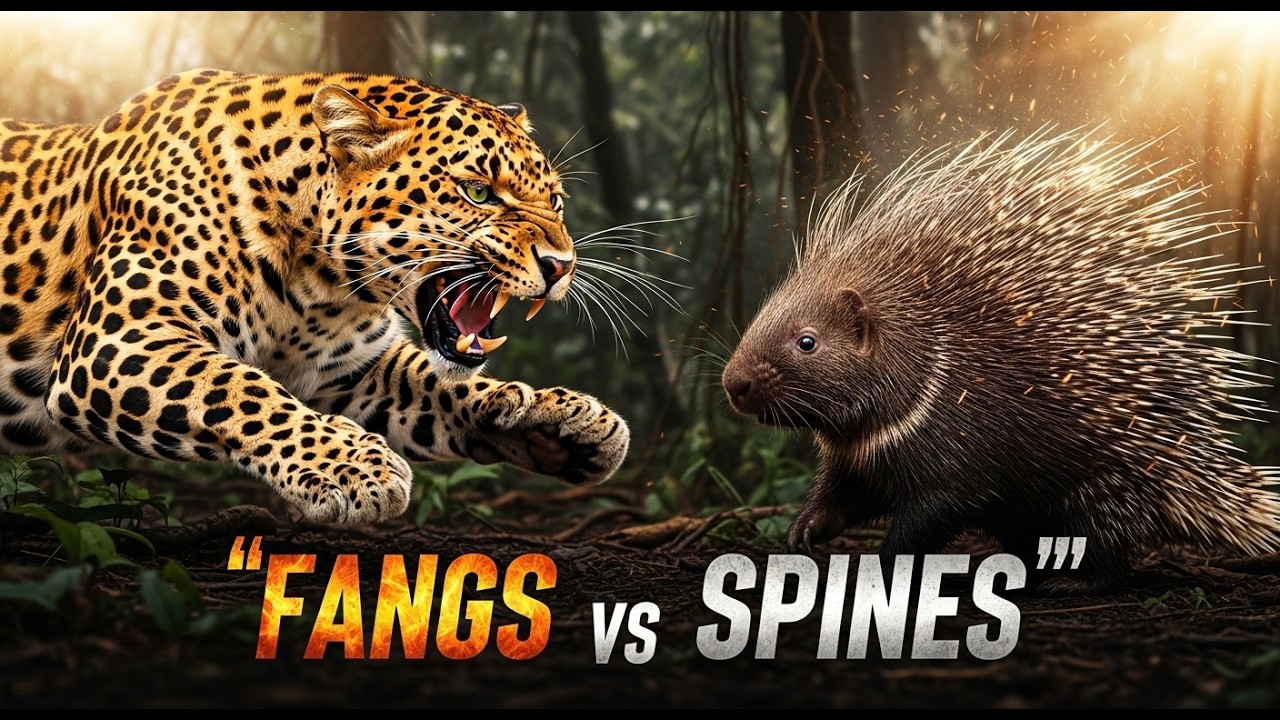 Fangs vs Spines: When the Leopard’s Hunger Meets Nature’s Armor
