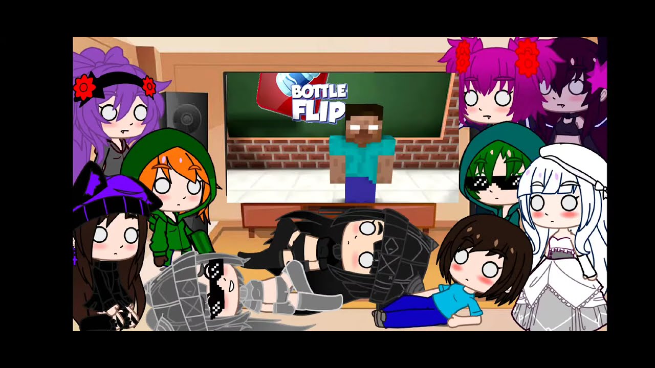 Mob talker reacts to Monster School : EPIC BOTTLE FLIP CHALLENGE