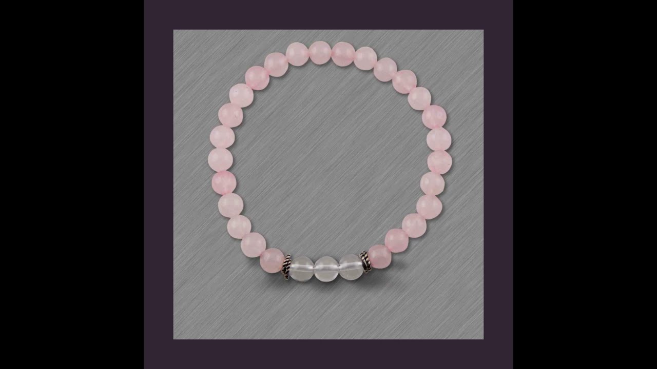 Fourseven Love is Love Rose Quartz  Crystal Quartz Bead Bracelet Product Video