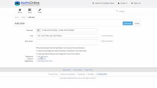 MathsOnline: How to Add a Task (For Parents) screenshot 1