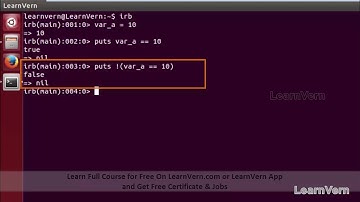 NOT Operator in Ruby Video Tutorial