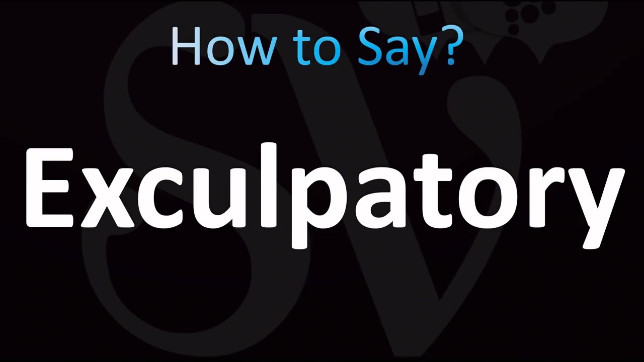 How to Pronounce Exculpatory (CORRECTLY!)