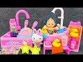 126 minutes satisfying with unboxing cute pink ice cream baby bath toy set asmr  review toys