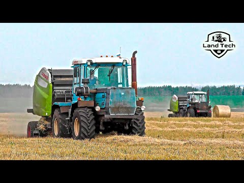 Невероятное Сельское Хозяйство РОССИИ - три трактора Т-150К работают с прессами CLAAS VARIANT 460!