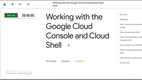 working with the Google cloud console and cloud Shell