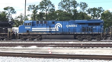 Norfolk Southern GE ES44AC 8098 Conrail Heritage Unit at FEC’s Bowden Yard
