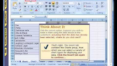 Excel 2007 tutorial how to use Microsoft Excel online training