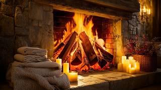 Luxury Loft Cabin Fireplace 🔥 Soft Crackling Fire for Long Sleep | No Music
