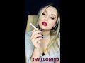 Swallowing Close Up Smoking