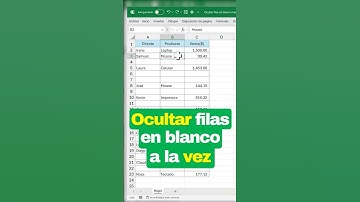 😱 Truco para Ocultar FILAS en BLANCO en Excel #Excel #microsoftexcel #exceltips