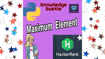 Maximum Element - Hackerrank (Problem Solving)#python #code
