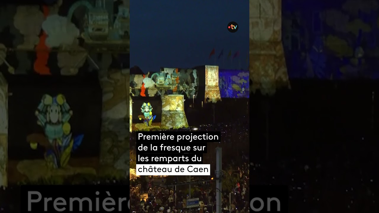 Millénaire de Caen : projection monumentale sur la façade du château