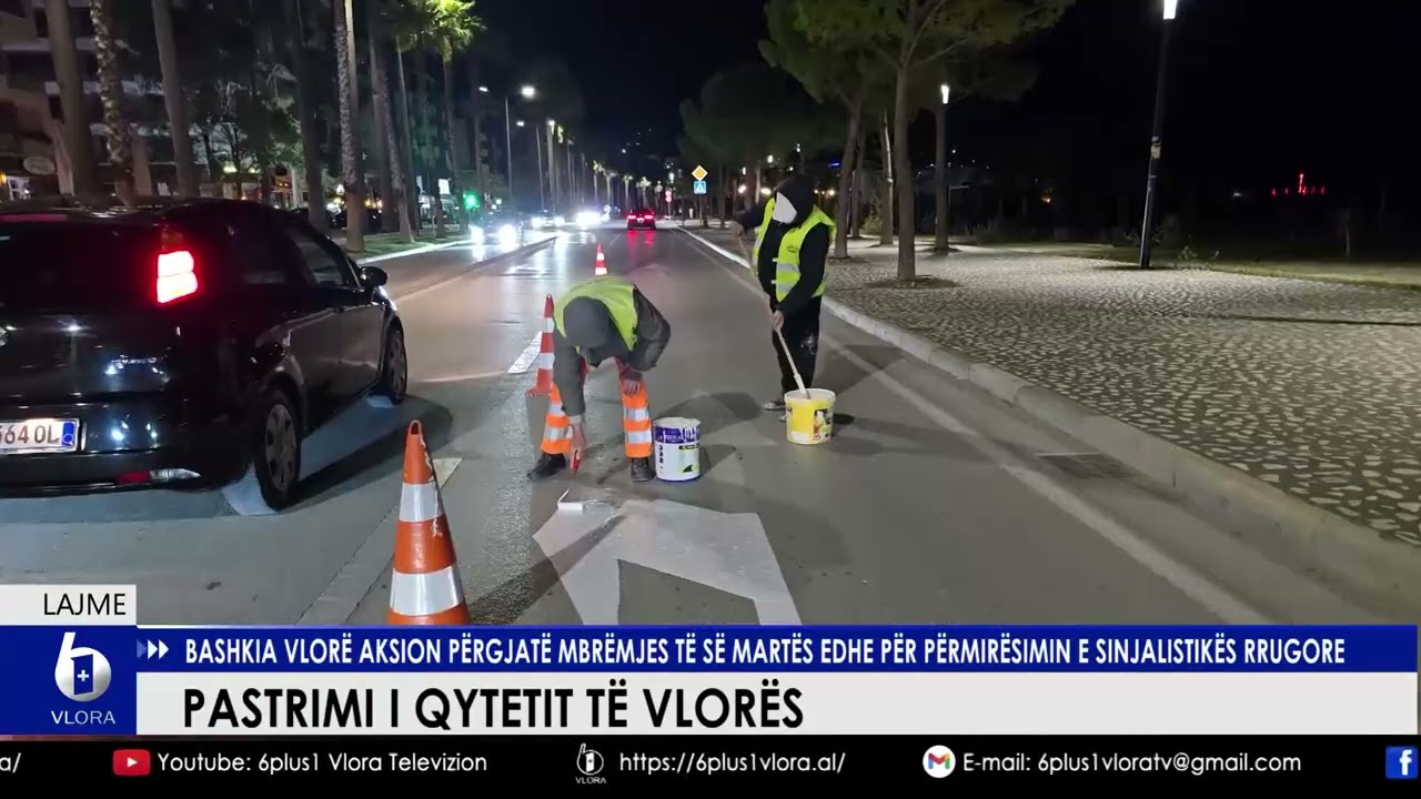 Pastrimi i qytetit të Vlorës - Bashkia Vlorë aksion përgjatë mbrëmjes të së martës...