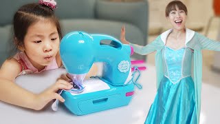 무엇이든 만들수 있어요!! 서은이의 신기한 미싱 뜨개질 장난감 엘사 공주 드레스 헐크 Sewing Machine Toys 무엇이든 만들수 있어요!! 서은이의 신기한 미싱 뜨개질 장난감 엘사 공주 드레스 헐크 Sewing Machine Toys