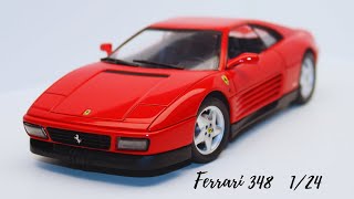 Building a small Ferrari 348 plastic model (Hasegawa 1/24 kit)