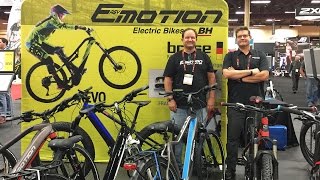 2017 Easy Motion Electric Bikes at Interbike (Evo Pro, Revo Wave, Revo Lynx)