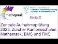 Zentrale aufnahmeprfung zap der zrcher kantonsschulen 2023 bms und fms mathematik