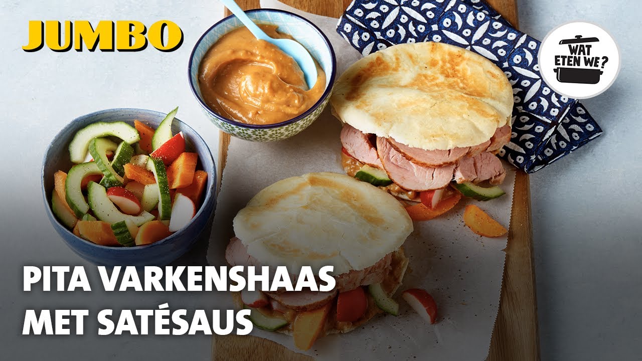 Wat eten we? Pita varkenshaas met satésaus