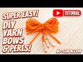 Learn to make yarn bow in 1 minute. | wool craft super easy idea