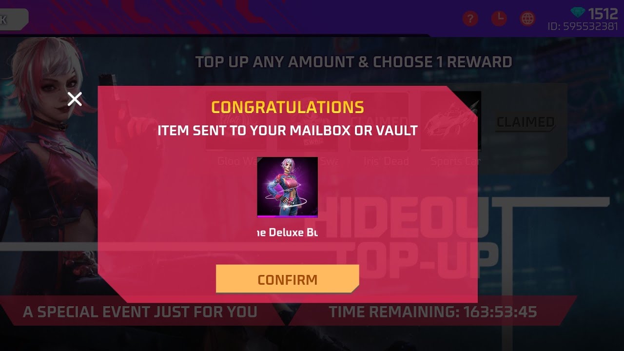 Hideout Evo Vault Free Fire | Hideout Topup Event Free Fire