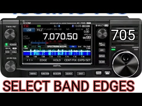 ICOM IC-705 Band Edges - YouTube