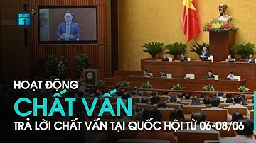 Kỳ họp thứ Năm, Quốc hội khoá XV: Hoạt động chất vấn, trả lời chất vấn diễn ra từ 06-08/06 | VTC1