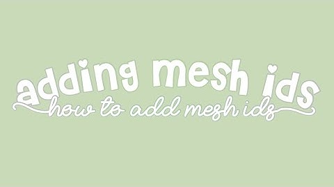 how to add a mesh id with btools! (roblox) Official Roblox Aldc