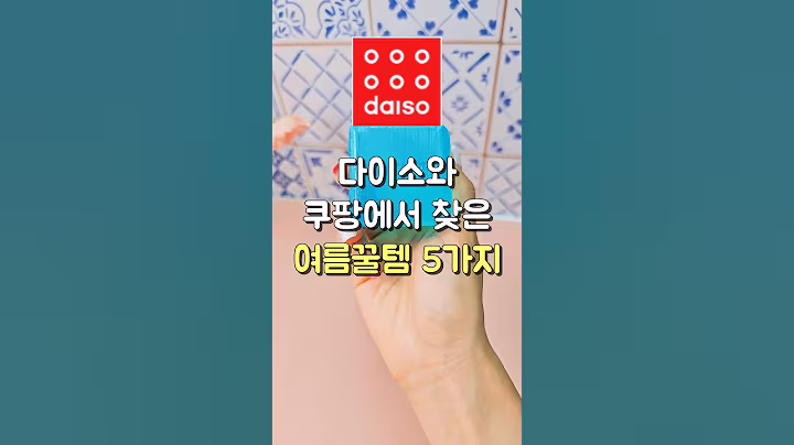 다이소와 쿠팡에서 찾은 여름 꿀템 5가지 #쿠팡추천템 #다이소추천템