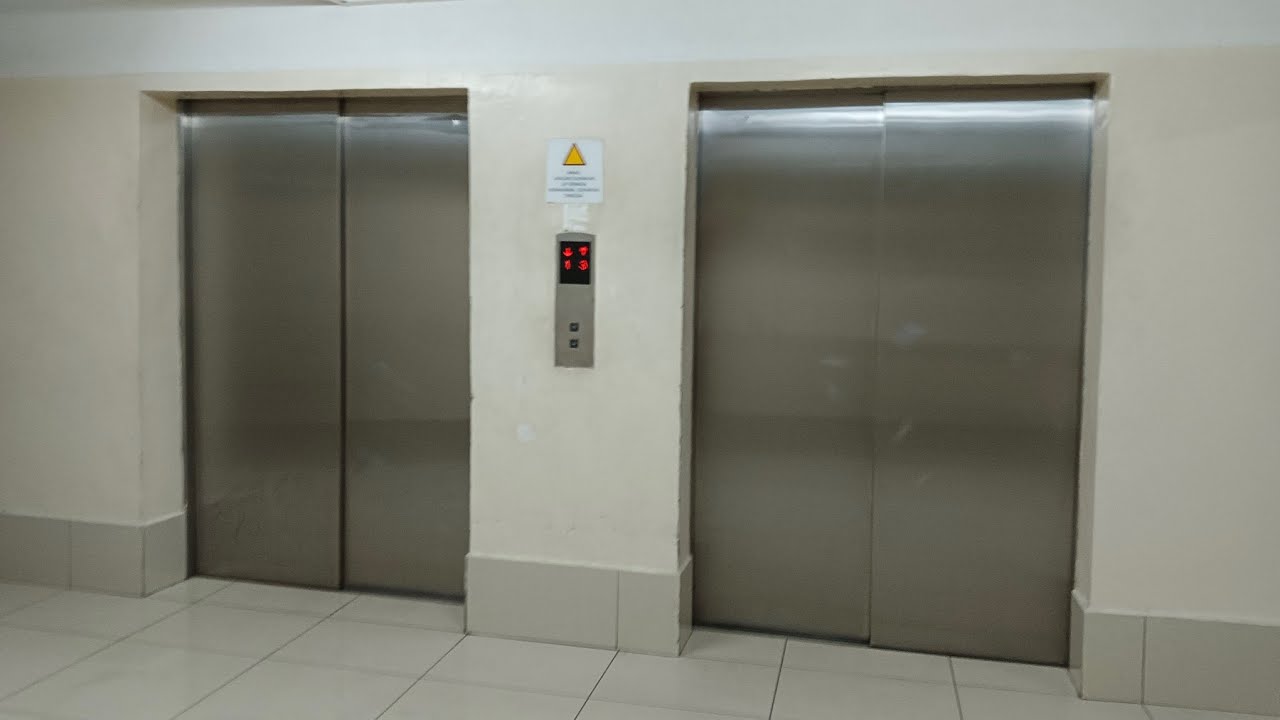 ( South Zone Service B ) 2 Mitsubishi Elevators @Queensbay Mall, Bayan Lepas, Penang, Malaysia.