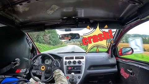 Honda civic type r big crash hill climb elassona Antonis Dragonas(driver ok)
