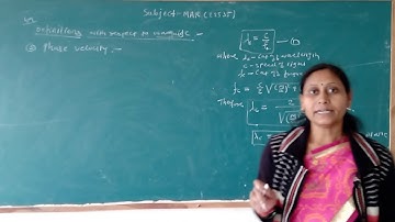 MAR 22535 unit 1 class 6 Group velocity , phase velocity, cut off frequency &cut off wavelength