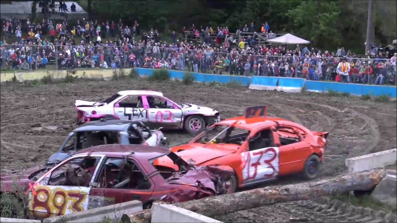 demolition derby 2017 SCHOMBERG FAIR DEMO DERBY HEAT 1 BIG CAR