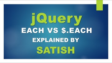 learn jQuery, each vs $.each method  #jquery  #jquerytutorial  #selectors #eachmethod
