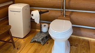 Log Cabin - T-handle auger toilet paper holder