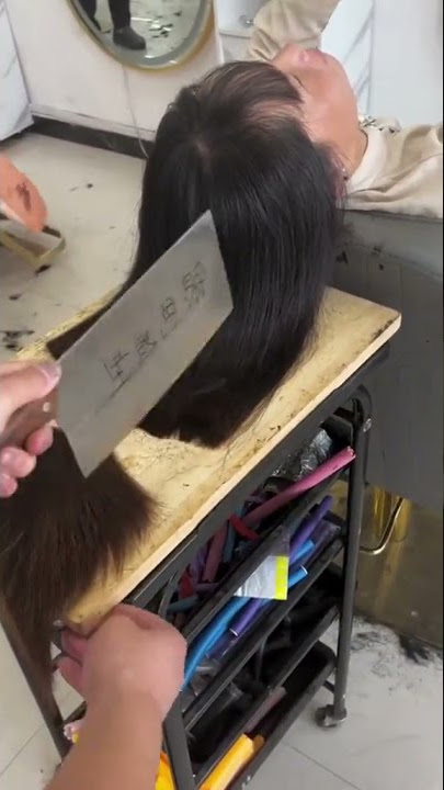 Haircut with a knife #hair #cut #knife #shorts #28