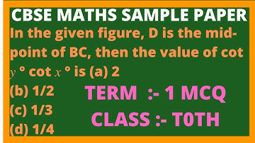 2021-2022 Exclusive | CBSE Class 10th Sample paper solved | Class 10 Maths | Sample paper 2021-2022|