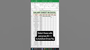 How to make a Salary Sheet in Excel‼️