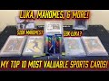 MY TOP 10 MOST VALUABLE CARDS IN MY SPORTS CARD COLLECTION! LUKA, MAHOMES, & MORE!