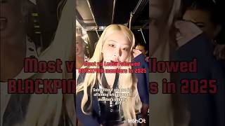 Celebrity 😱Most vs Least Followed Blackpink members on social media #blackpink #kpop #jennie #jisoo #rose #fyp Wealth
