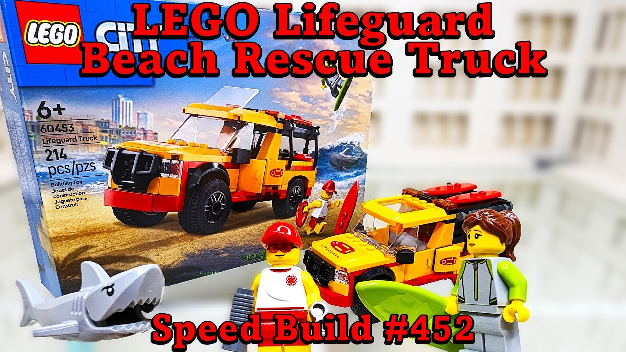 LEGO Lifeguard Beach Rescue Truck - LEGO Speed Build 452