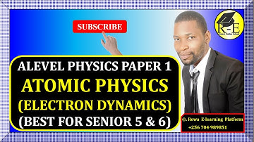 006-ALEVEL PHYSICS PAPER 1 | ATOMIC PHYSICS (ELECTRON DYNAMICS)| MODERN PHYSICS | FOR SENIOR 5 & 6