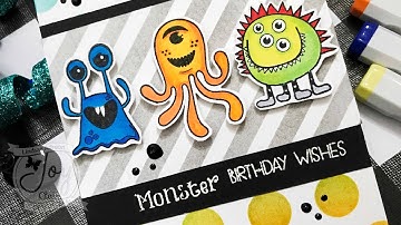 Combining Sentiments & A Quick Birthday Card with Joy Clair Stamps